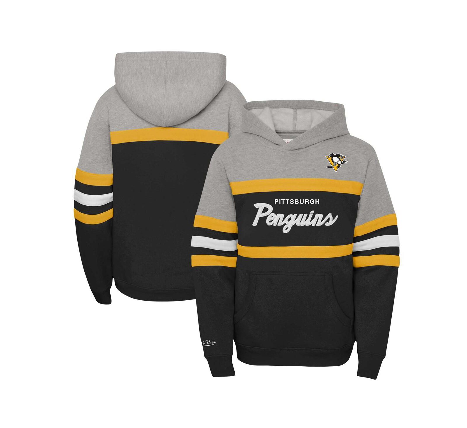 Детское худи Mitchell & Ness Black Pittsburgh Penguins Head Coach Pullover