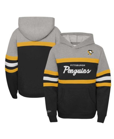Детское худи Mitchell & Ness Black Pittsburgh Penguins Head Coach Pullover