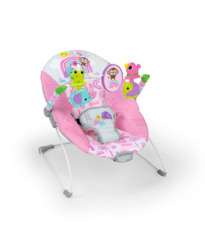 Bright Starts Вибрирующий шезлонг Pink Paradise™