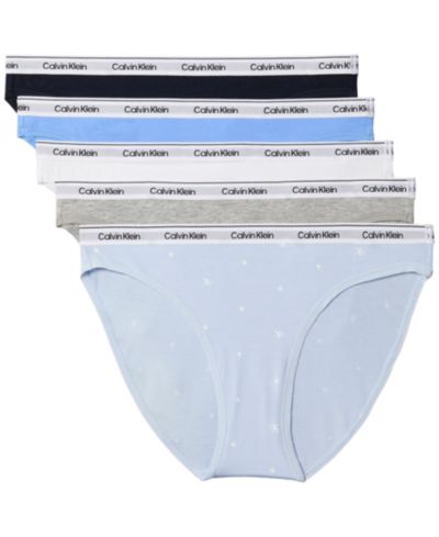 Женские трусики-бикини Calvin Klein Icon Logo 5-Pack Low-Rise QD5208