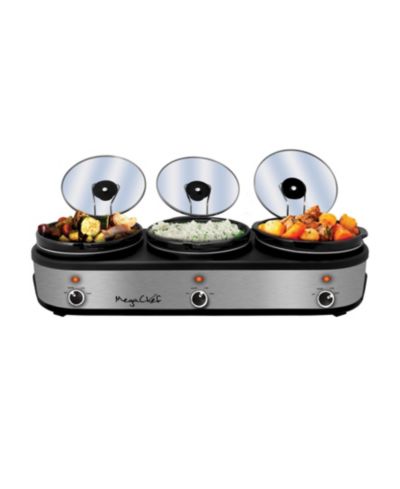 Медленноварка и сервировочная чаша MegaChef Triple 2.5 Quart