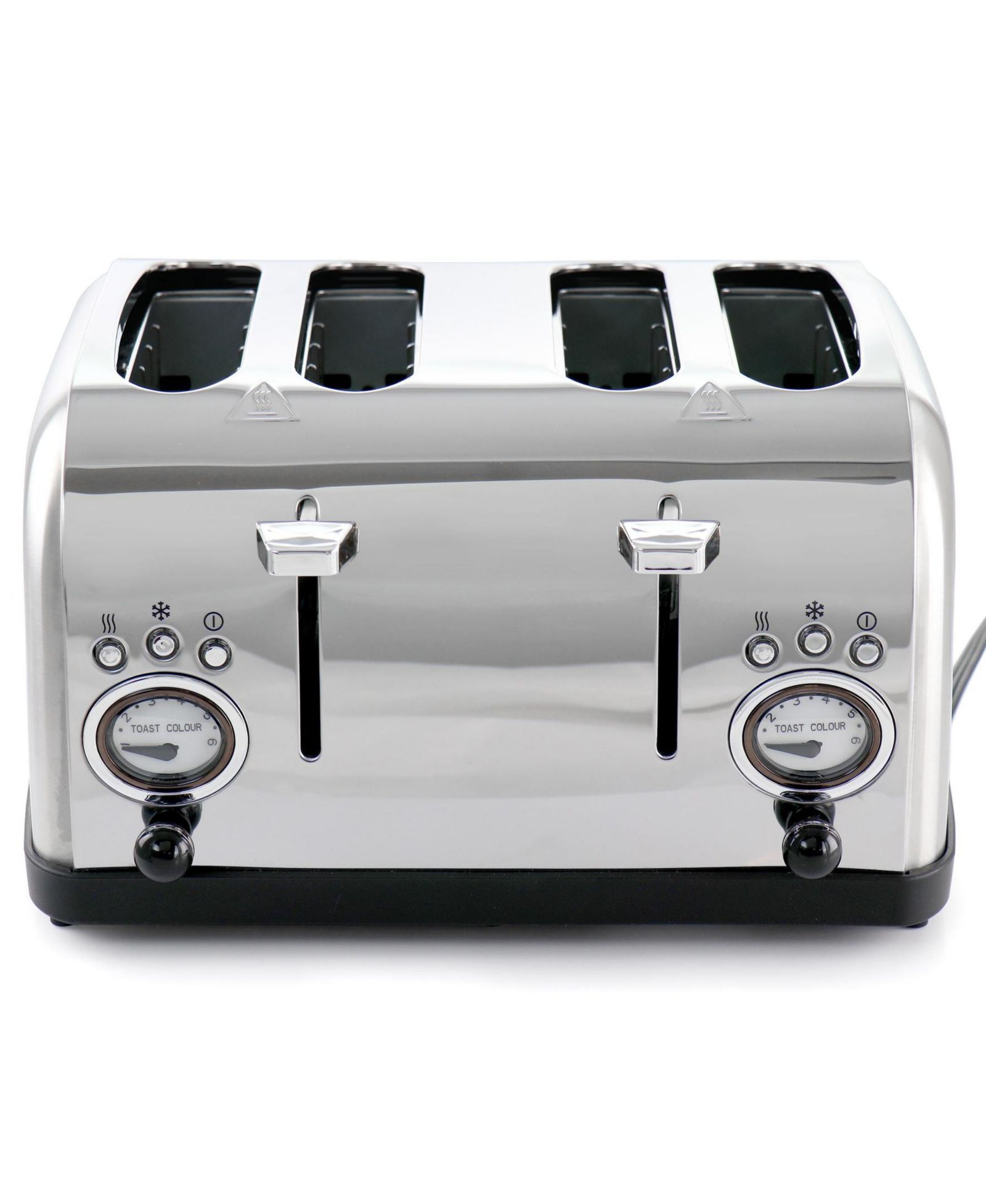 Ретро тостер MegaChef Wide Slot Stainless Steel 4 Slice