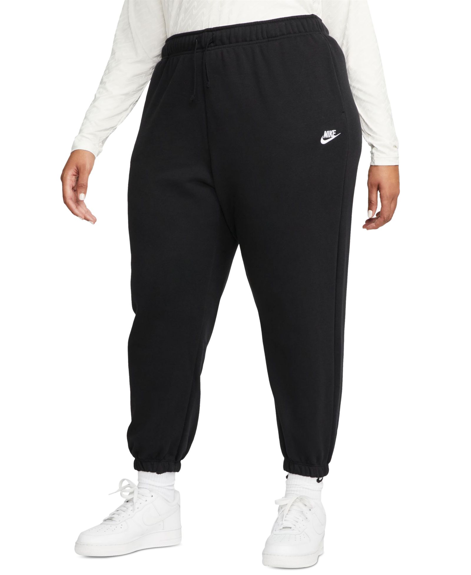 Nike Sportswear Club Plus Size флисовые мешковатые спортивные брюки