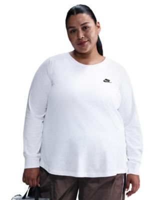Nike Plus Size Sportswear Club Long-Sleeve T-Shirt