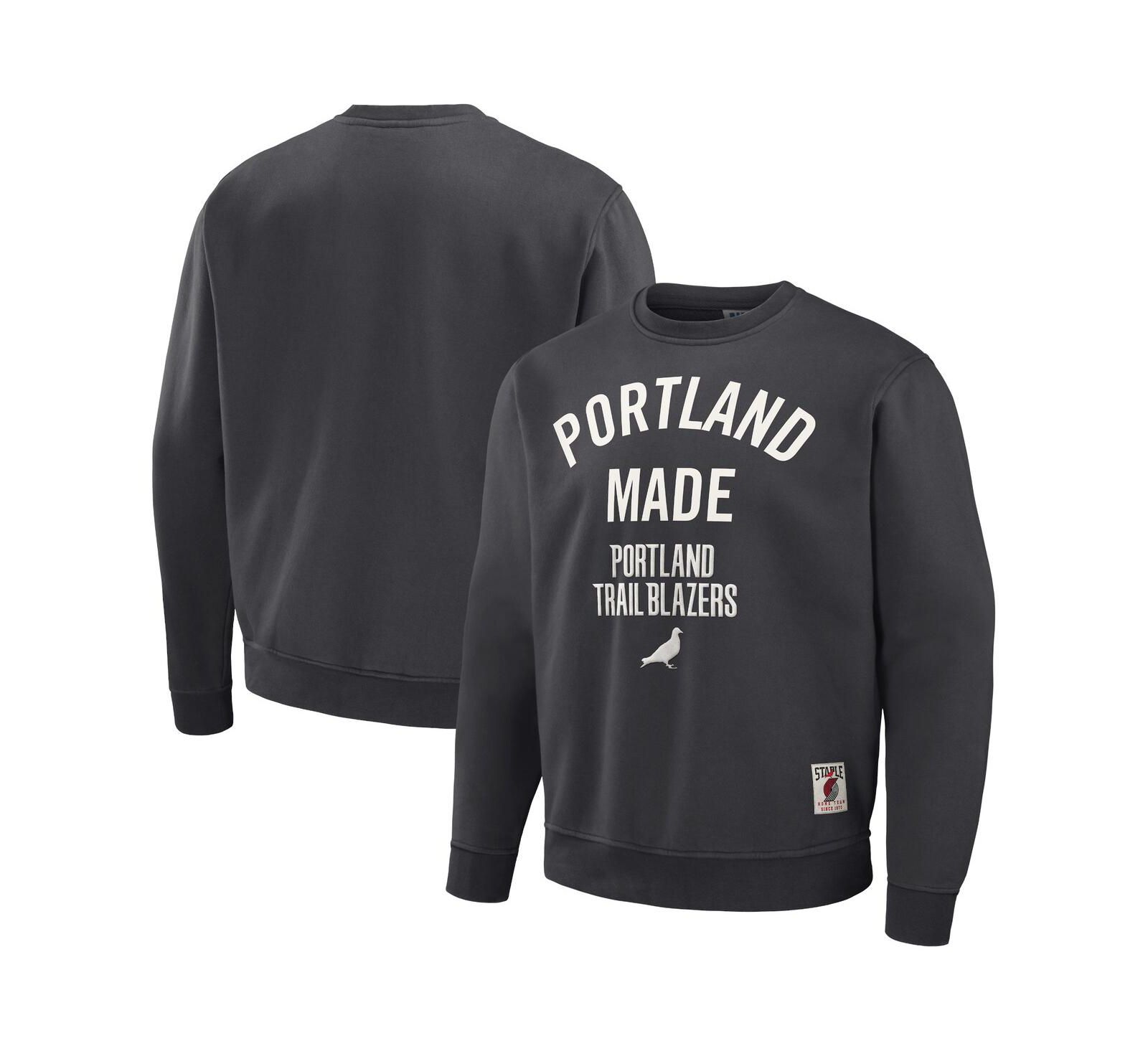 Staple Мужской свитшот NBA x Staple Anthracite Portland Trail Blazers