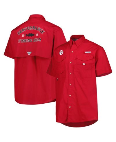 Мужская рубашка Columbia Crimson Oklahoma Sooners Bonehead Button-Up