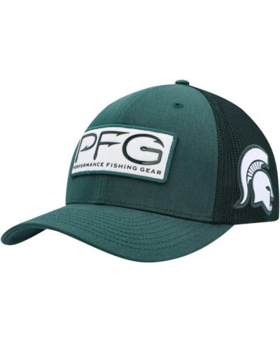 Columbia Мужская кепка Michigan State Spartans PFG Hooks Flex, зеленая