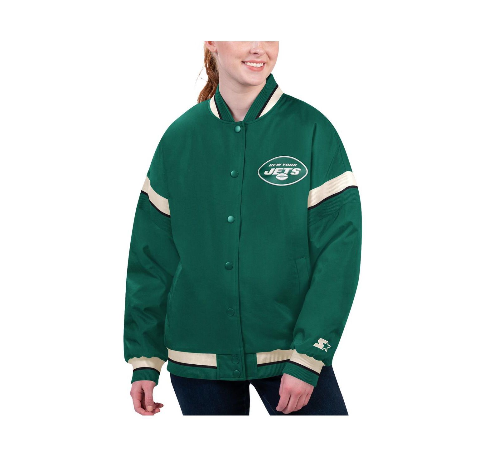 Женская куртка Starter Green New York Jets Tournament Full-Snap Varsity