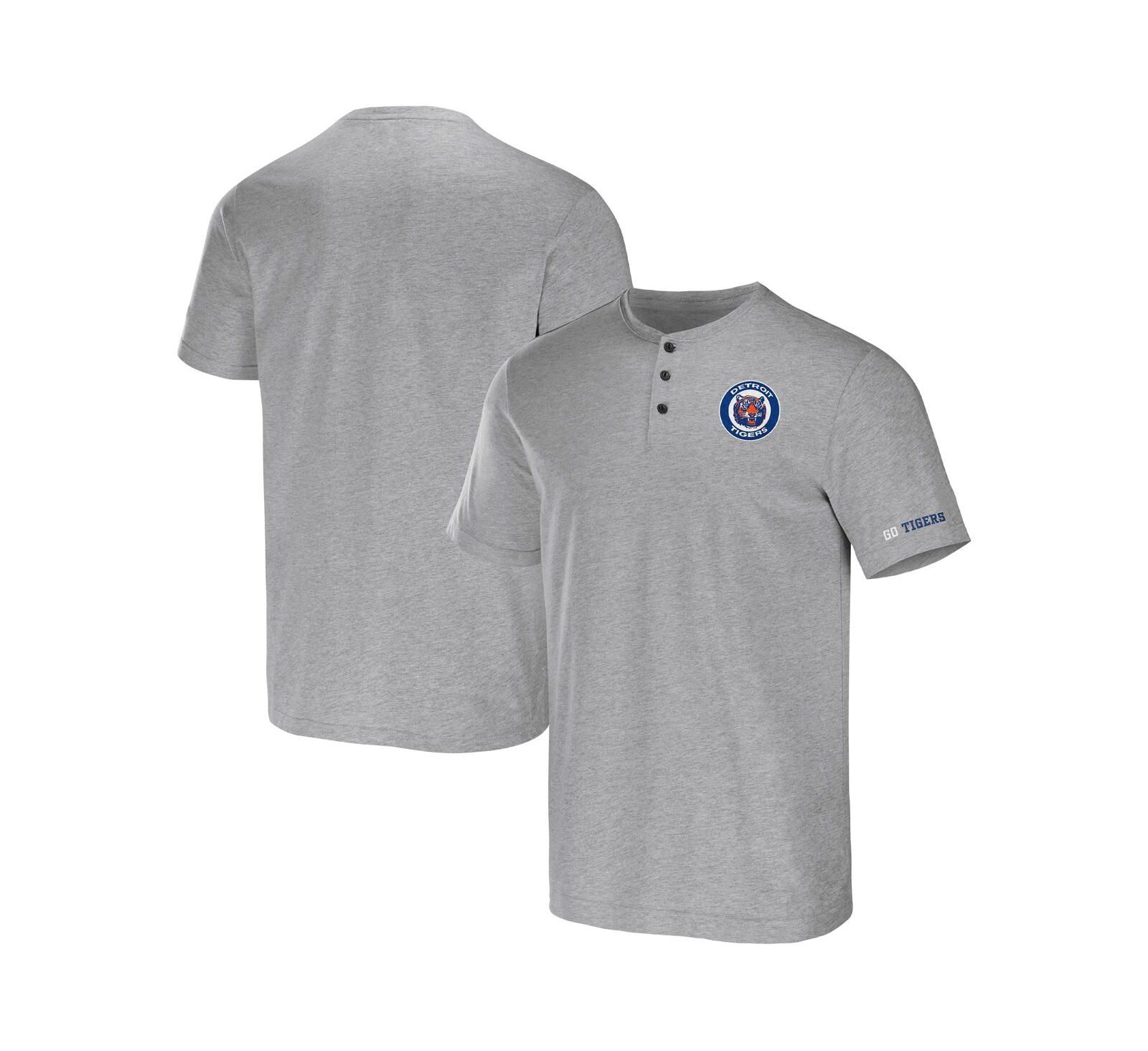 Мужской Fanatics Darius Rucker Collection Heather Gray Detroit Tigers Henley T-shirt