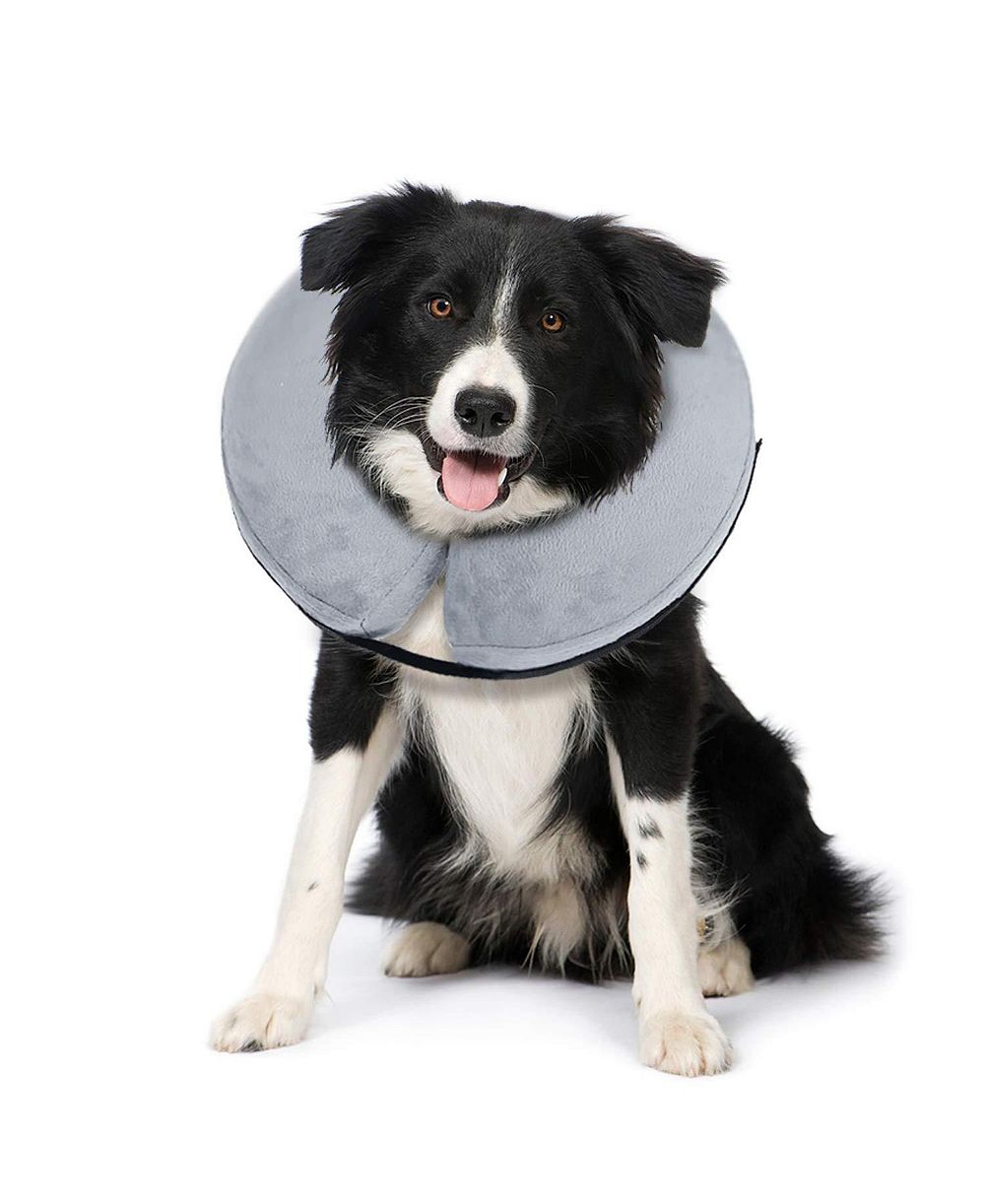BENCMATE Medium Protective Inflatable Pet Collar: Ergonomic, Soft, Vision-Friendly E-Collar