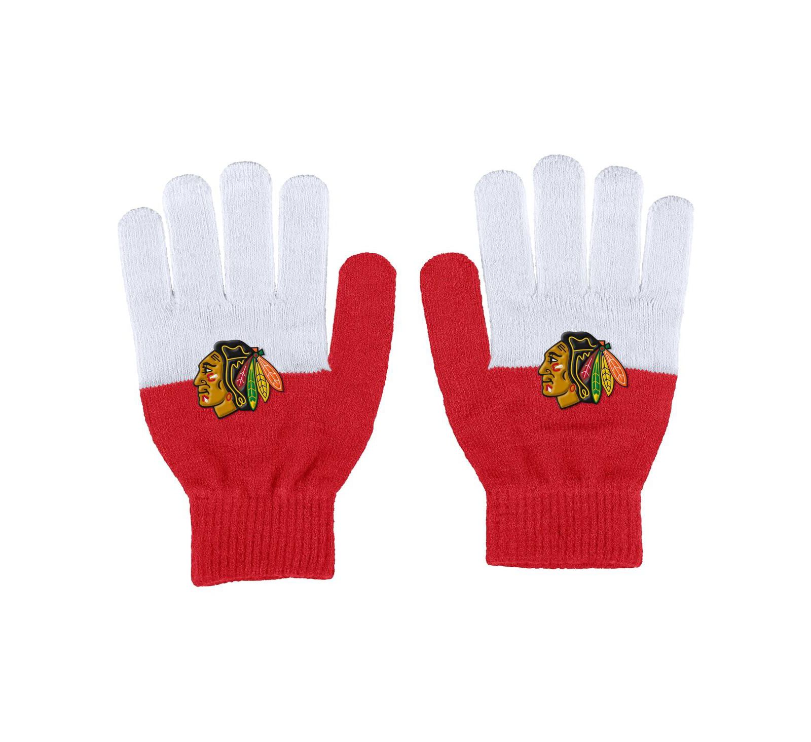 Женские перчатки WEAR by Erin Andrews Chicago Blackhawks с цветовым блоком