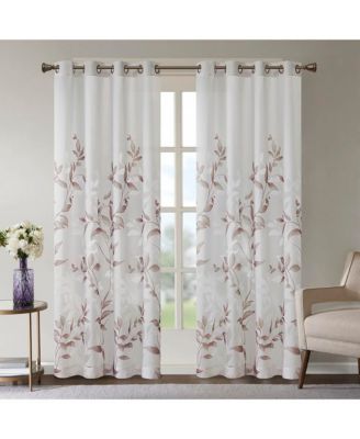Madison Park Cecily прозрачная занавеска с принтом, 50"W x 95"L
