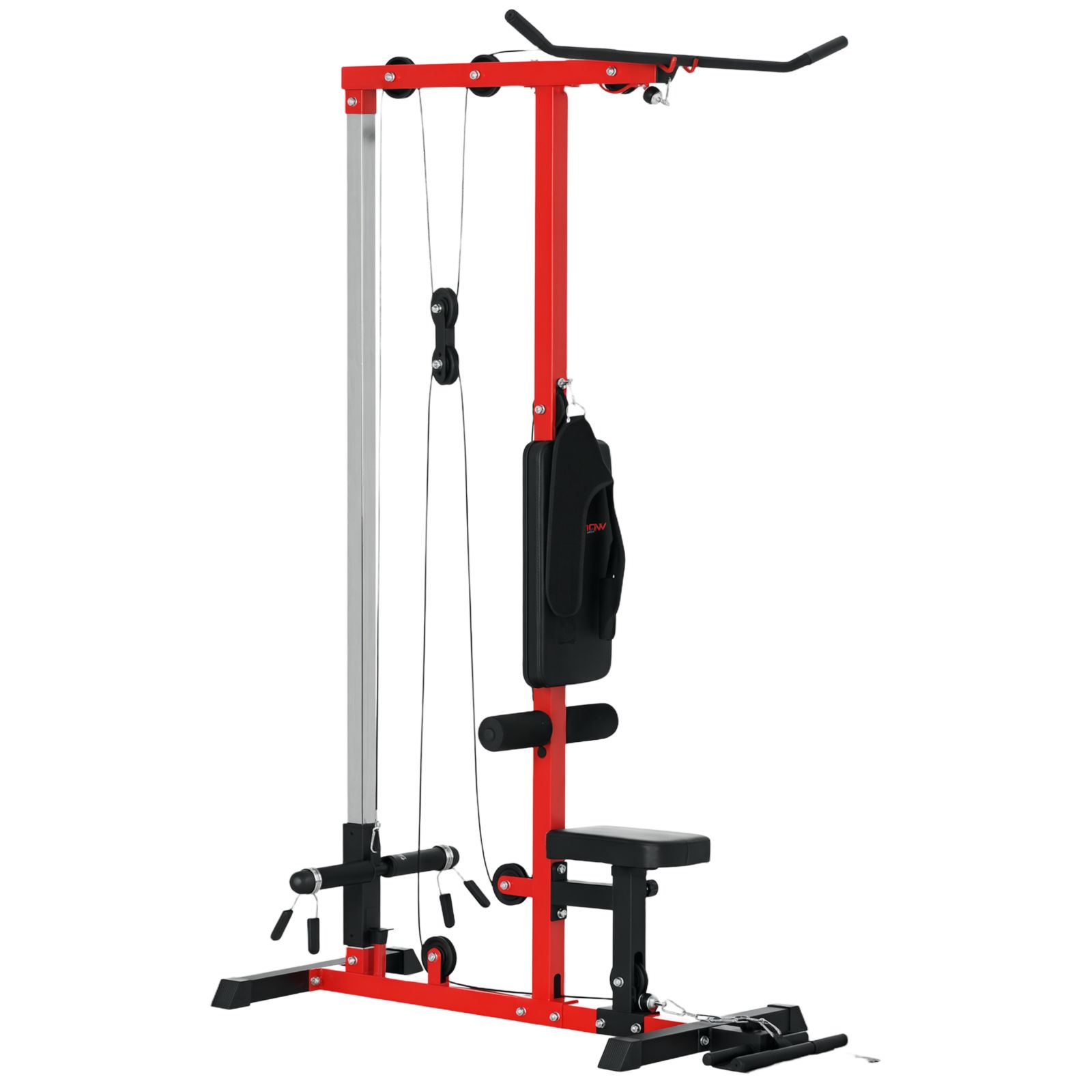 Soozier Cable Machine Lat Pull Down Machines with Flip-Up Footplate