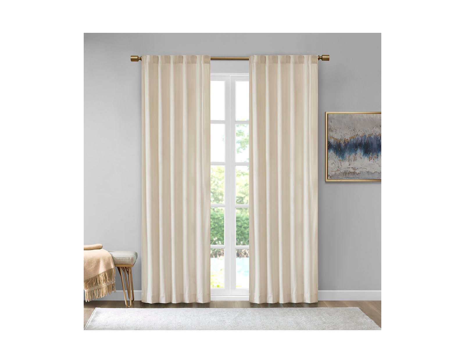 Colt Room Darkening Velvet Thermal Insulated Curtain Panel Pair, 37"W x 84"L