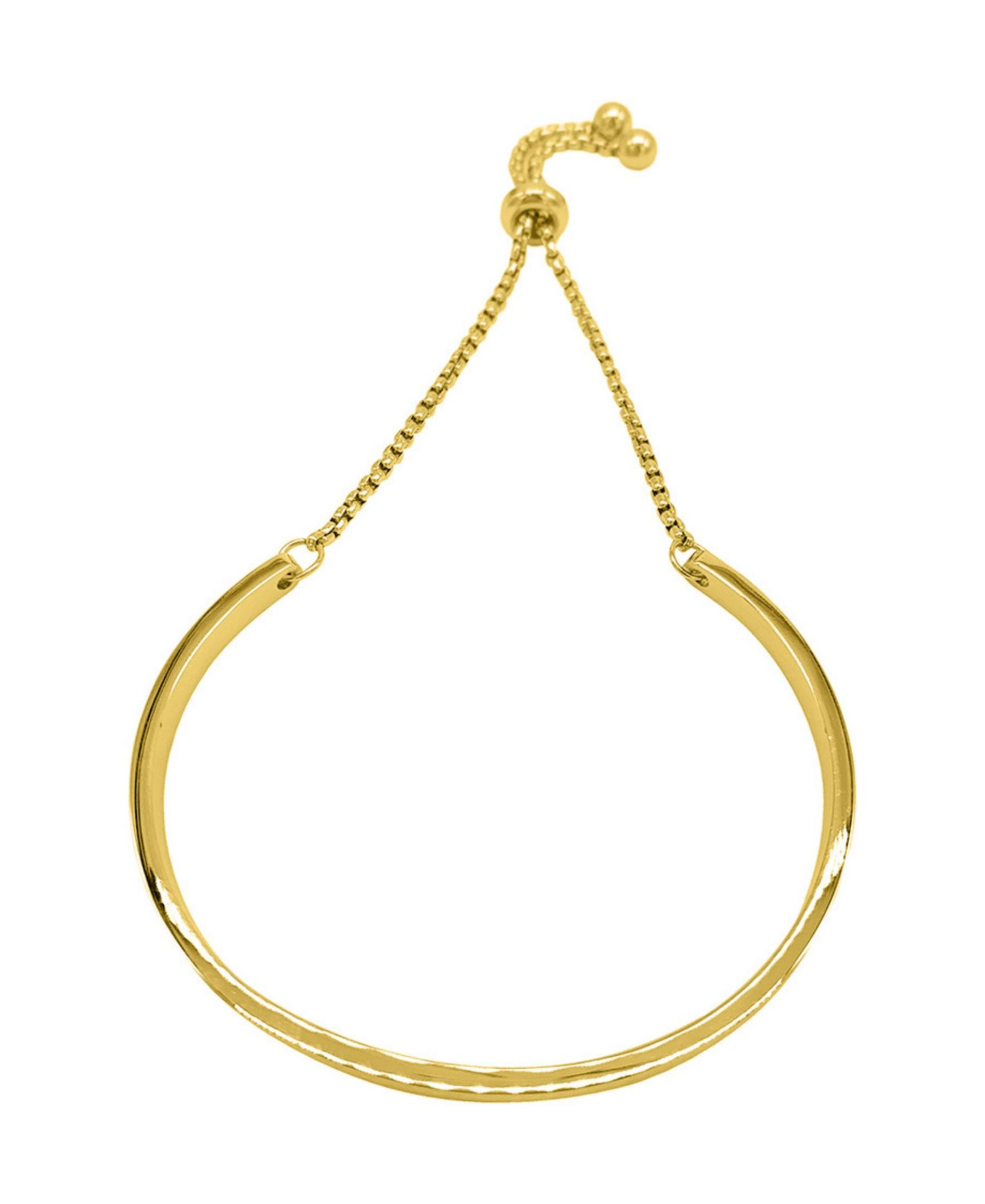 ADORNIA Tarnish Resistant Curved Bar Slider Bracelet