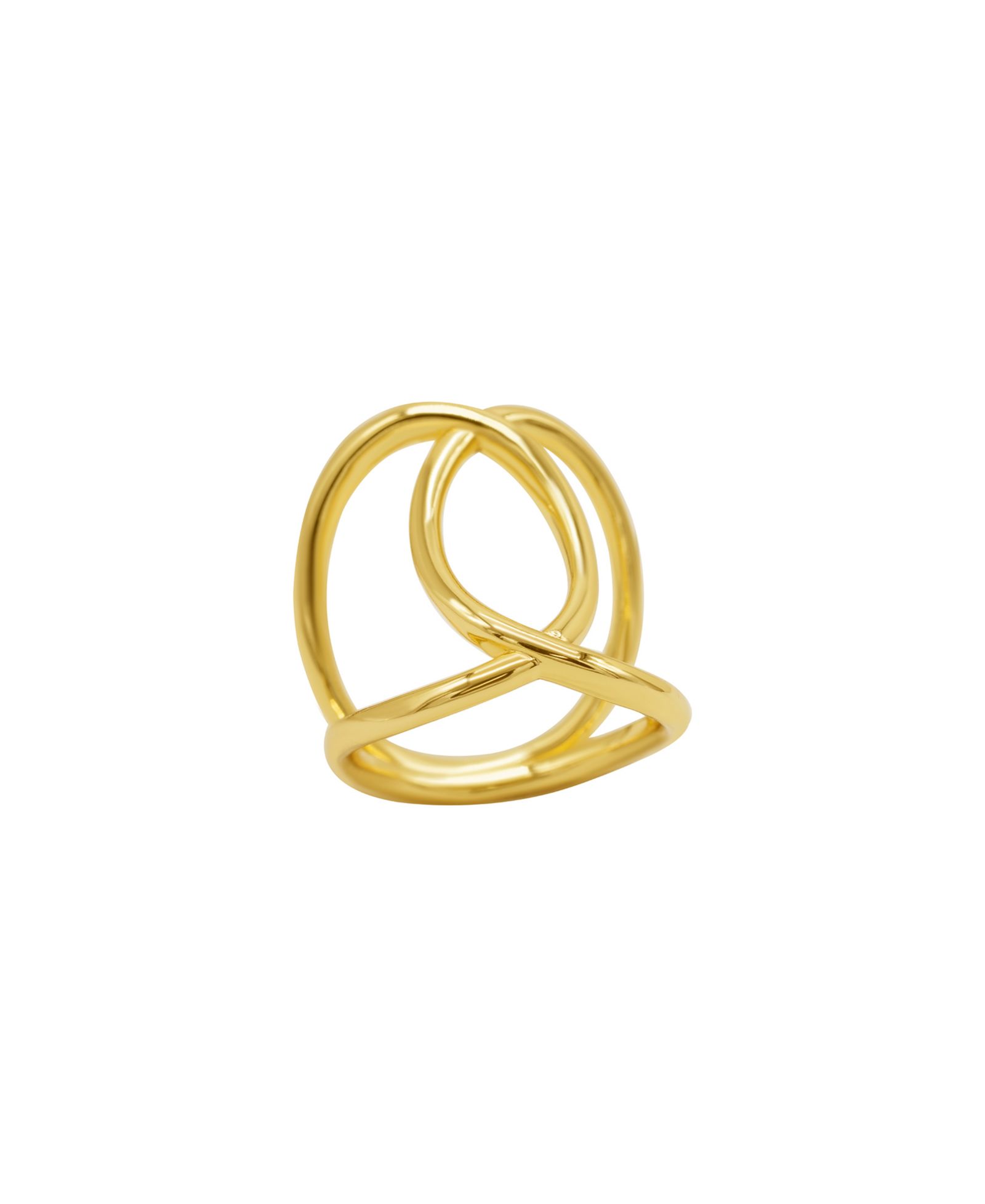 Высокое кольцо ADORNIA 14K Gold-Plated Tall Infinity Ring