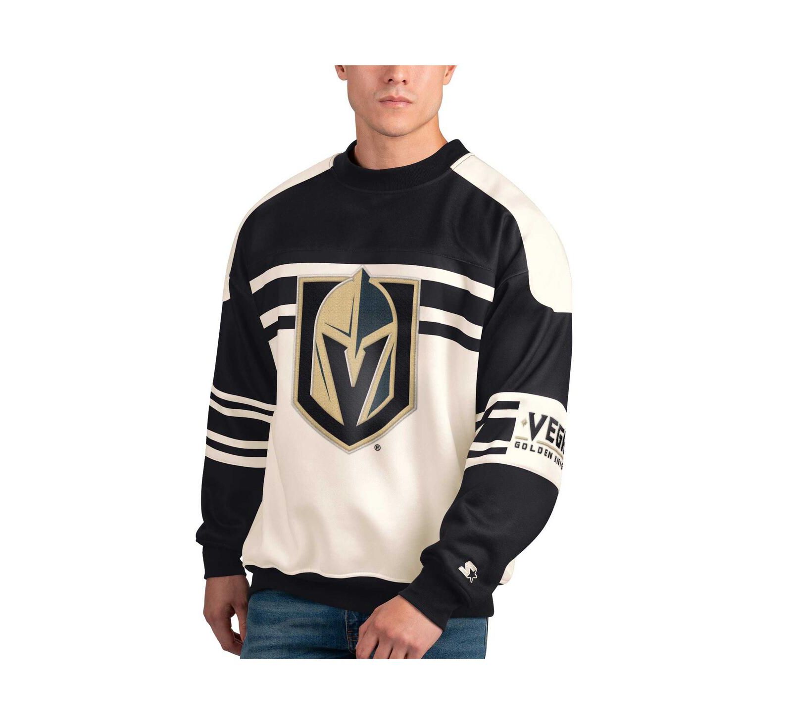 Мужская флисовая кофта Starter с капюшоном, белая, Vegas Golden Knights Defense