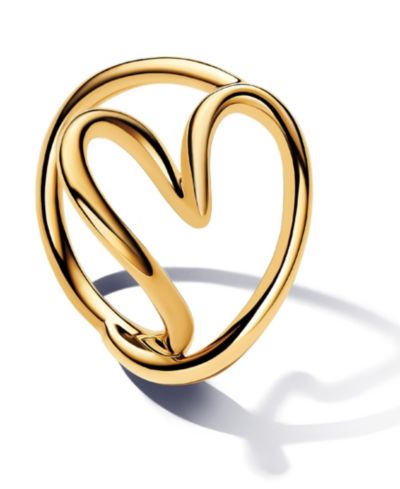 Pandora   Shaped Heart Ring in 14k Gold-plated