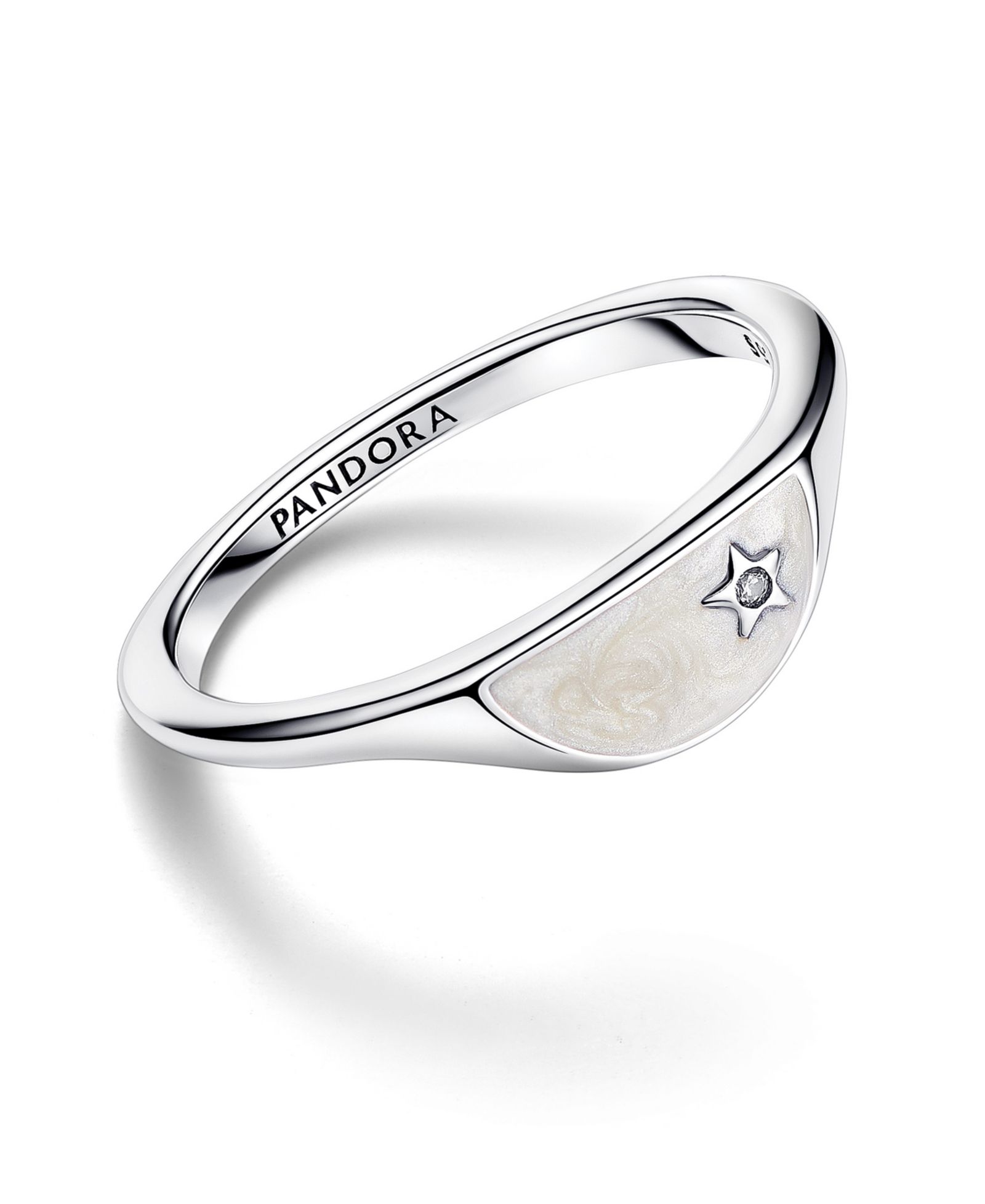 Pandora Кольцо с эмалью и прозрачными камнями кубический цирконий