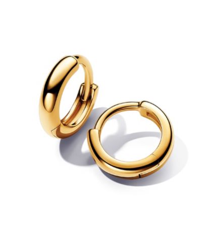 Серьги-кольца Pandora 14k gold-plated Round Huggie Hoop