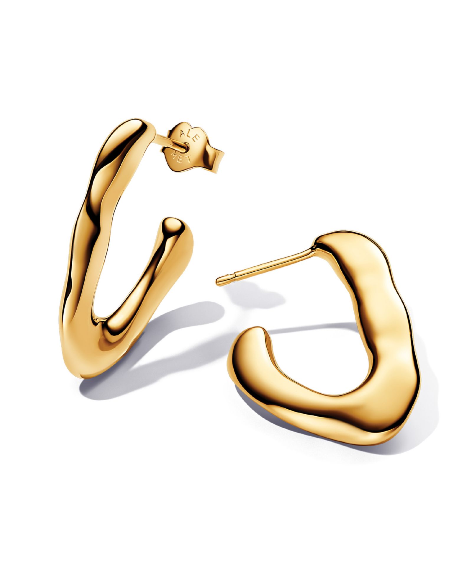 Pandora 14k gold-plated V-shaped Open Hoop Earrings