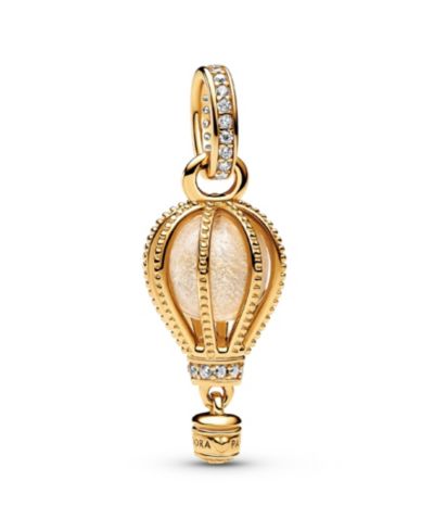 Подвеска-шарм Pandora 14K Gold-Plated Sparkling Clear Hot Air Balloon