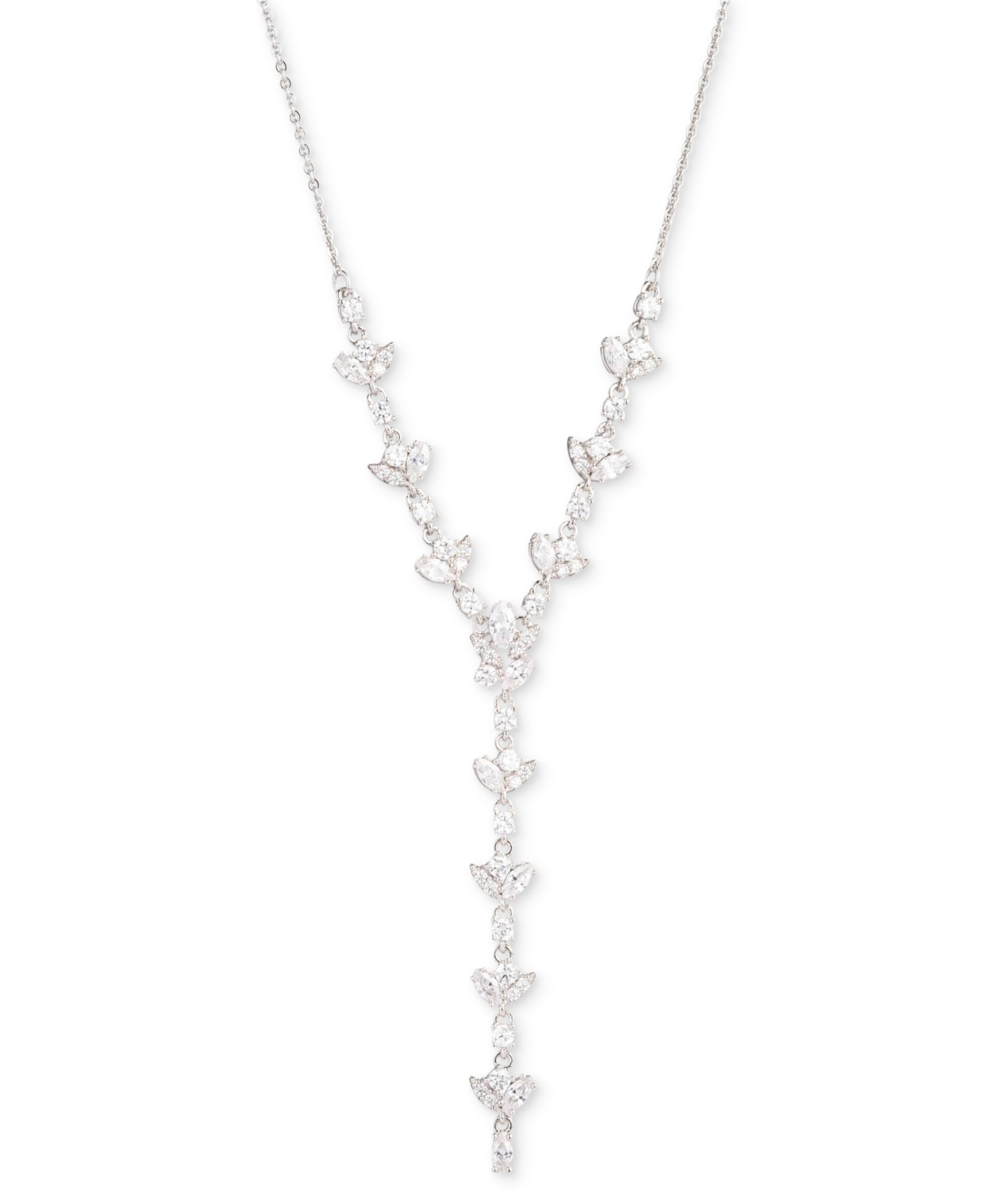 Колье-лариат Givenchy Silver-Tone Crystal Cubic Zirconia