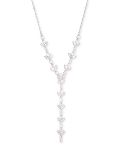 Колье-лариат Givenchy Silver-Tone Crystal Cubic Zirconia