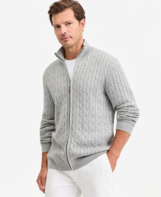 Мужской джемпер Club Room Cable-Knit Full-Zip