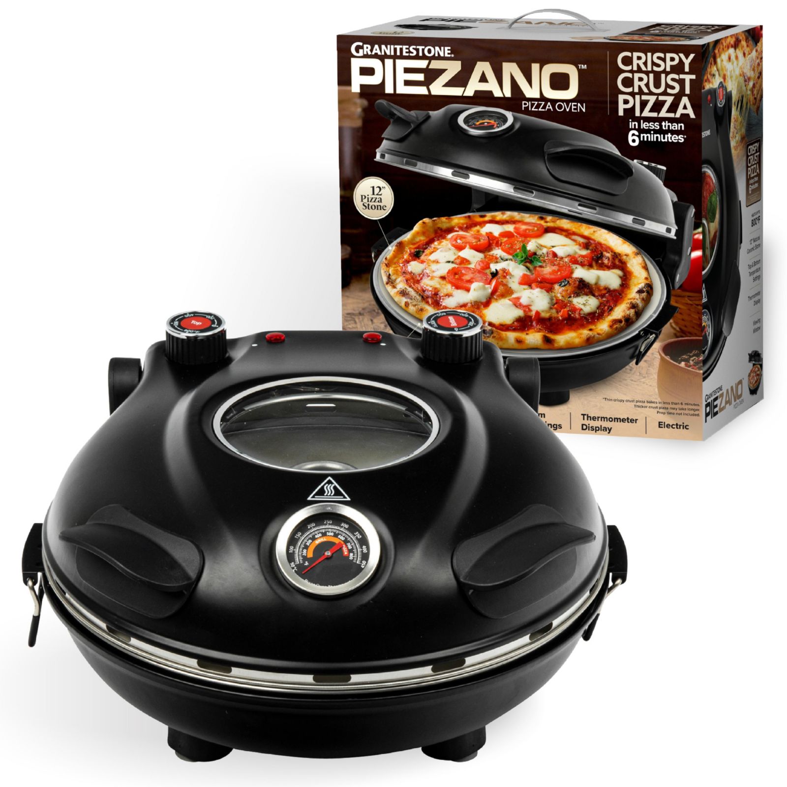 granitestone Piezano 12 in. Electric Pizza Oven