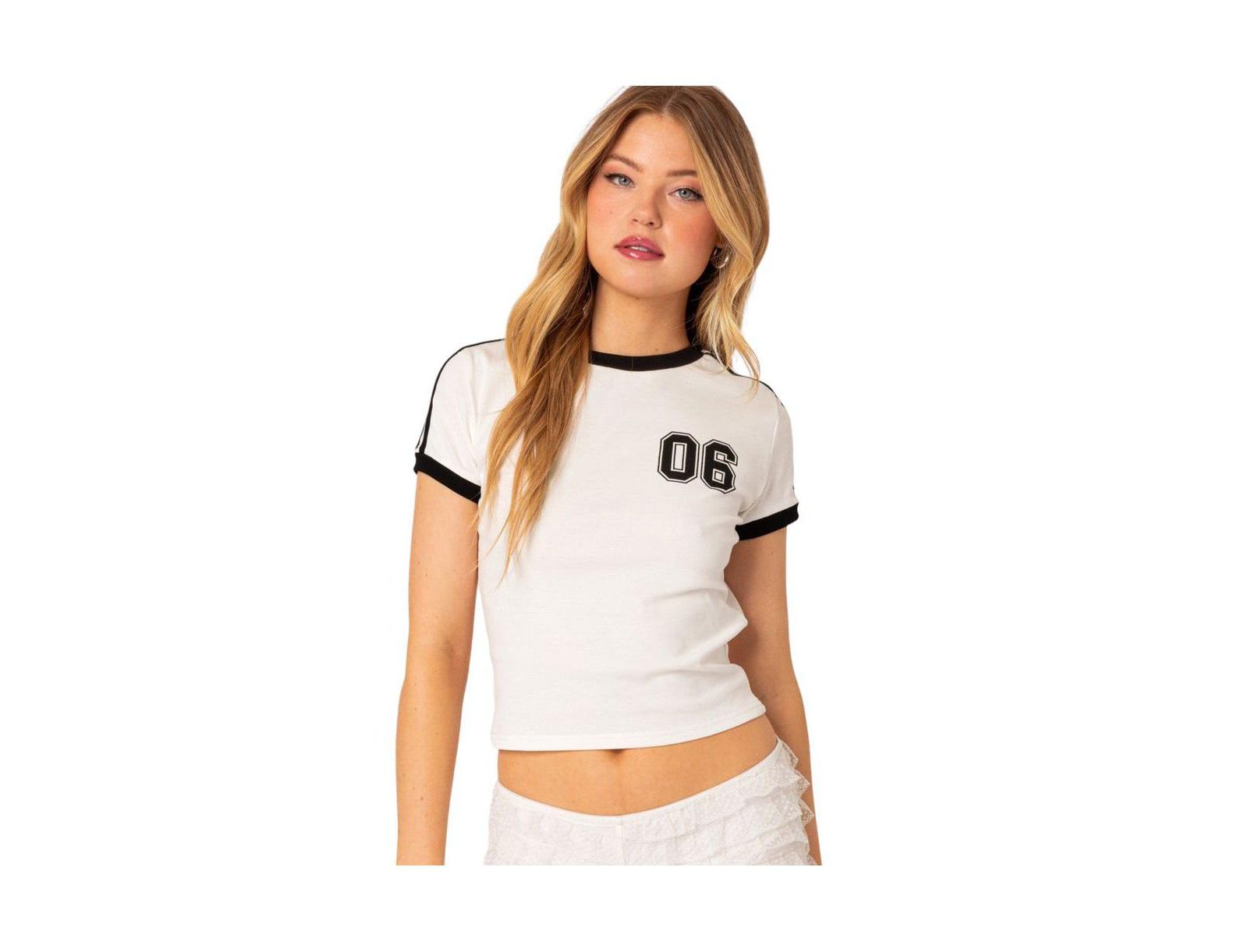 Edikted Women's Kassidy contrast T shirt