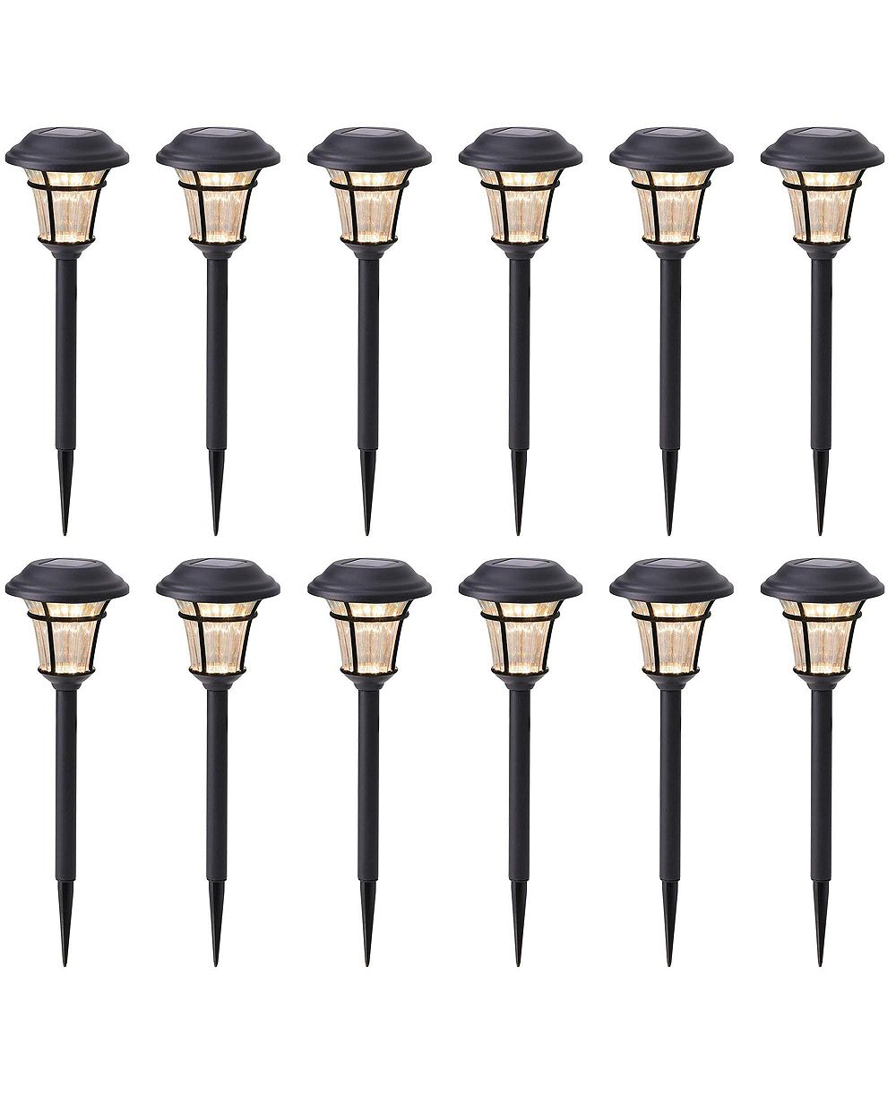Maggift Solar Garden Path Lights, LED Waterproof Outdoor Landscape Lighting for Yard and Patio – 12 Pack