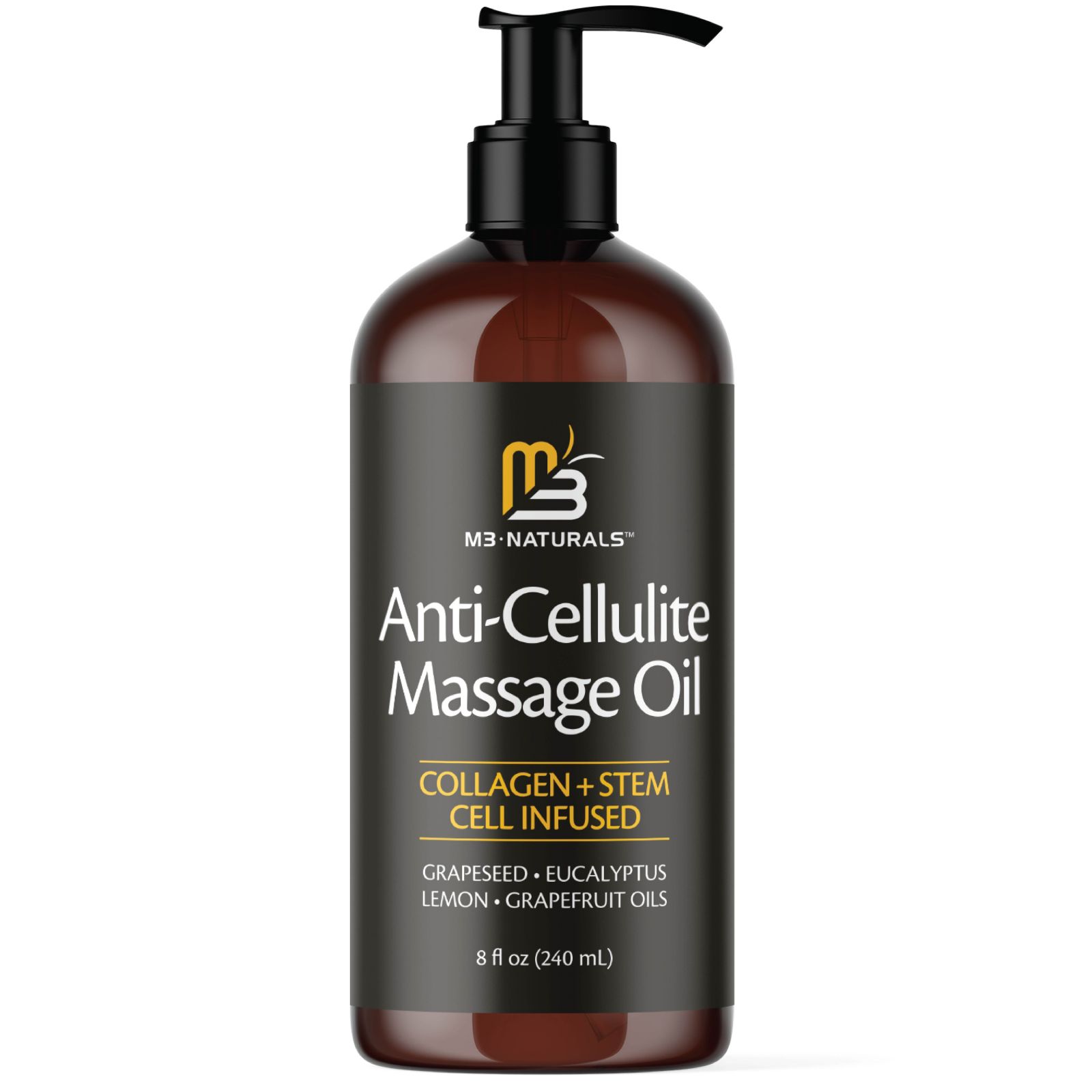 M3 Anti-Cellulite Massage Oil, Grapefruit and Lemon | 8oz