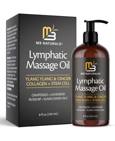 M3 - Lymphatic Massage Oil | With Ylang Ylang, Ginger, Collagen, and Stem Cells | 8oz