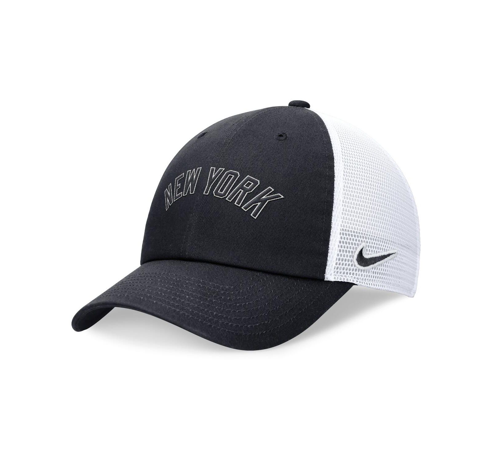 Мужская кепка Nike Navy New York Yankees Evergreen Wordmark Trucker Adjustable