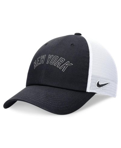 Мужская кепка Nike Navy New York Yankees Evergreen Wordmark Trucker Adjustable