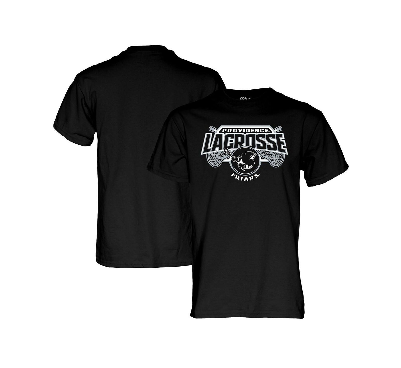 Мужская и женская футболка Blue 84 Black Providence Friars 2024 Men's Lacrosse Season