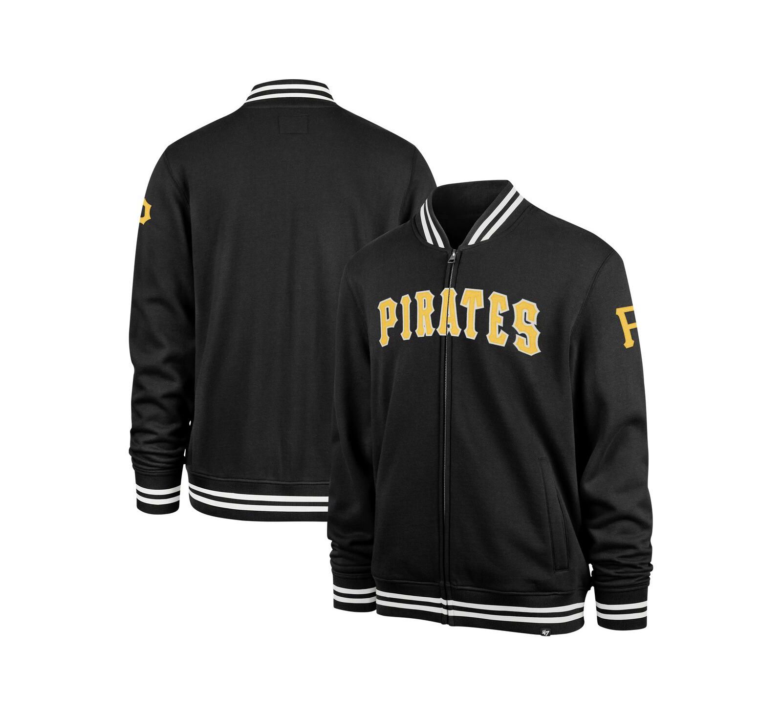 Мужская ветровка '47 Brand Black Pittsburgh Pirates Wax Pack Pro Camden Full-Zip Track Jacket