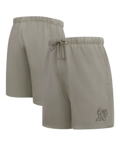 Мужские флисовые шорты Pro Standard Pewter Oakland Athletics Neutral Fleece Shorts