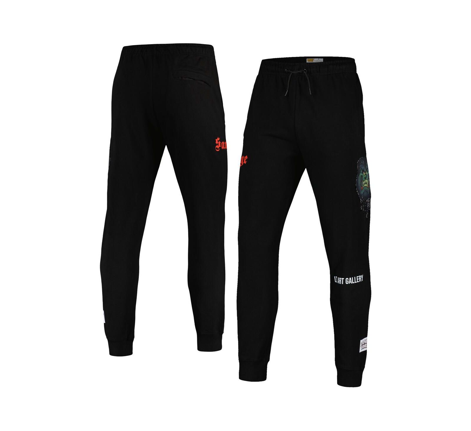 Men's Freeze Max Black Looney Tunes Taz Savage Jogger Pants