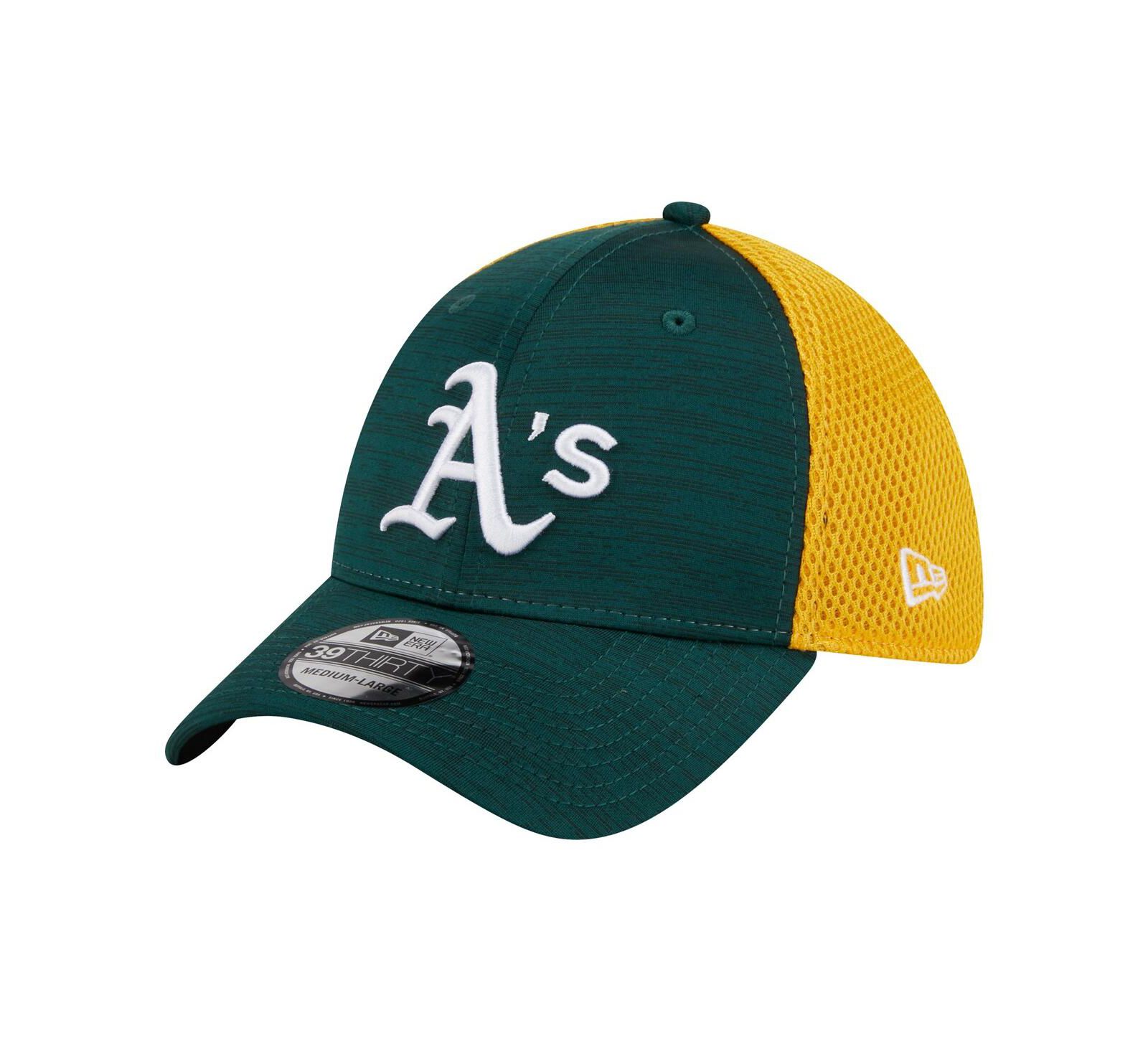 Мужская кепка New Era Green Oakland Athletics Neo 39THIRTY Flex