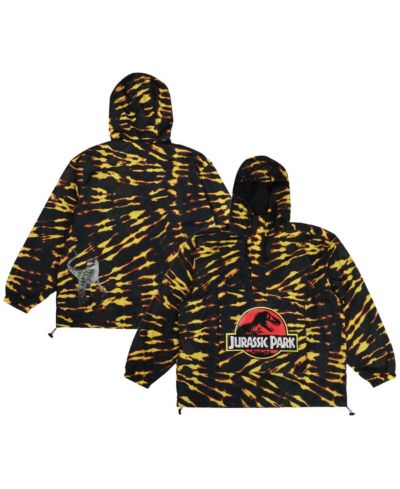 Мужское худи DUMBGOOD Black Jurassic Park Raptor Tie-Dye Anorak Jacket