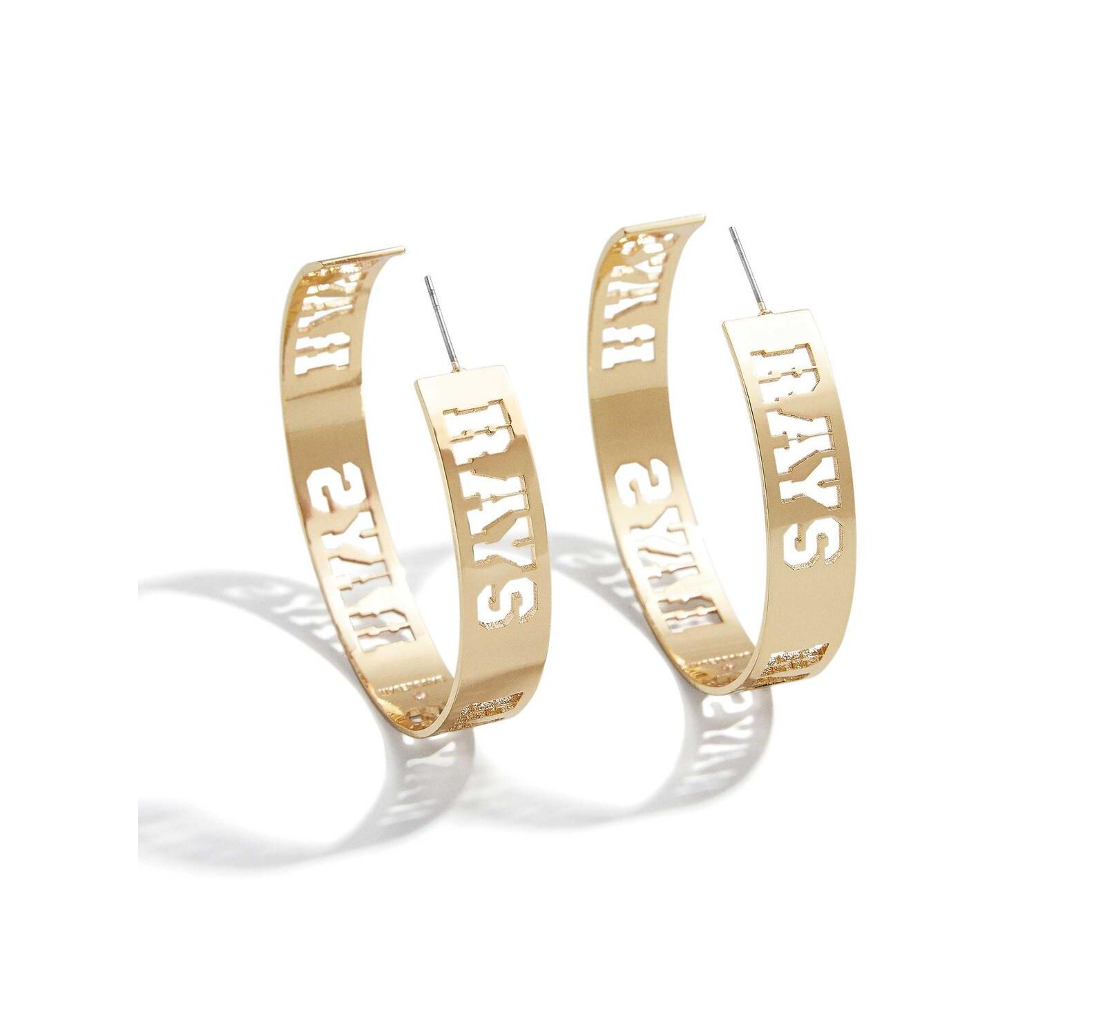 Женские серьги-кольца WEAR by Erin Andrews x Baublebar Tampa Bay Rays