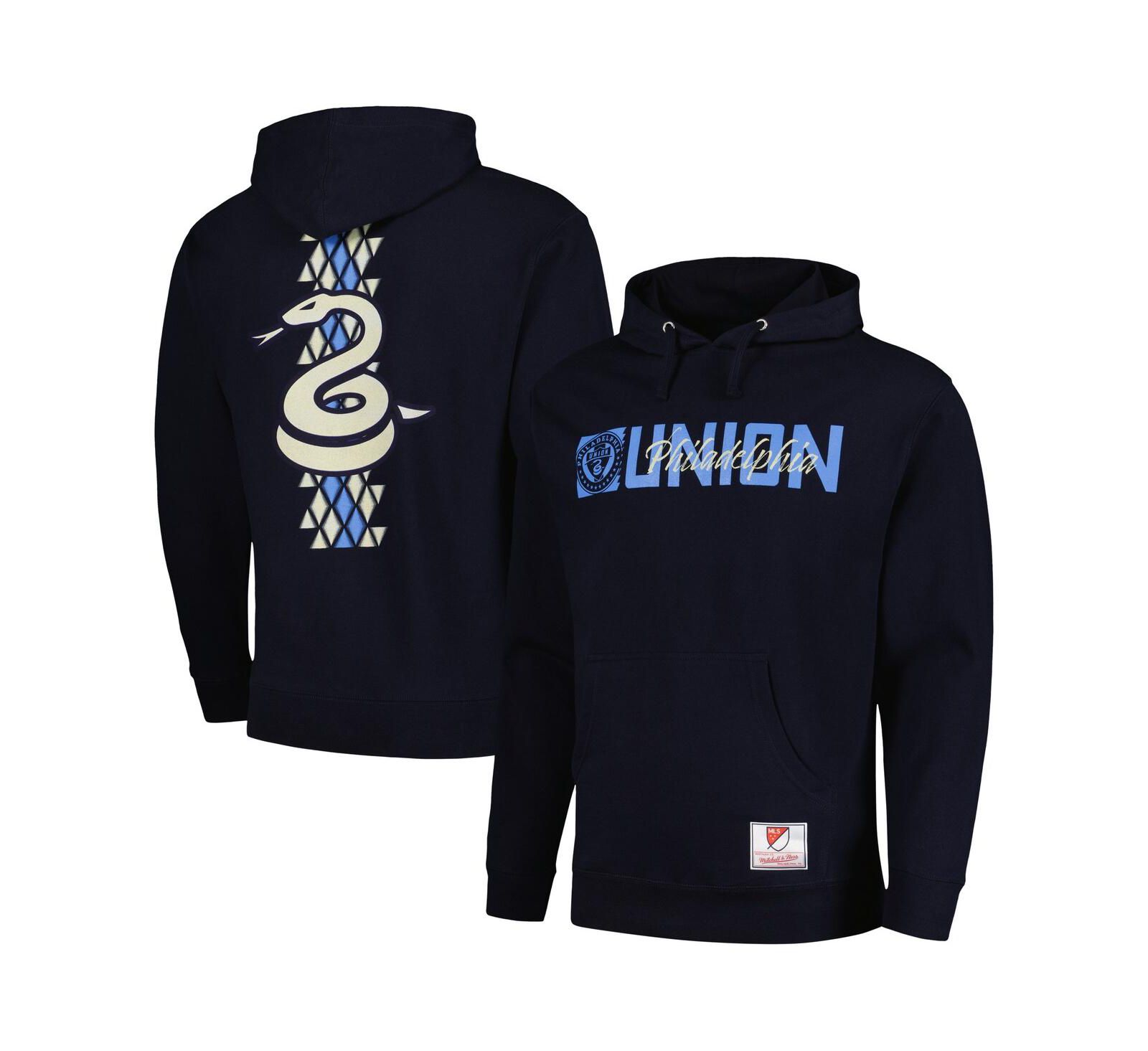 Мужское худи Mitchell & Ness Navy Philadelphia Union 2024 Jersey Hook Snake