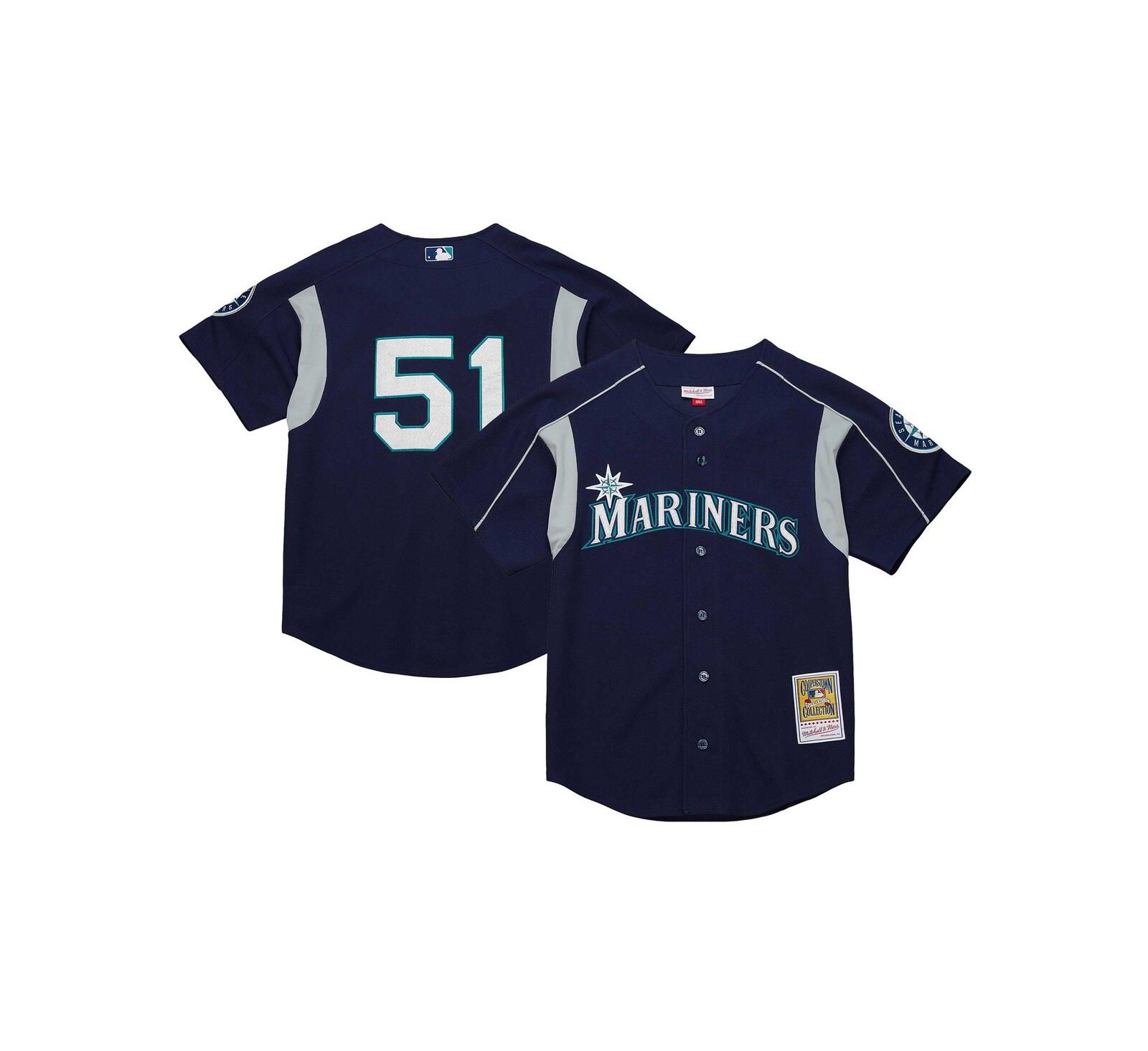 Мужская джерси Mitchell & Ness Ichiro Suzuki Navy Seattle Mariners Cooperstown Collection
