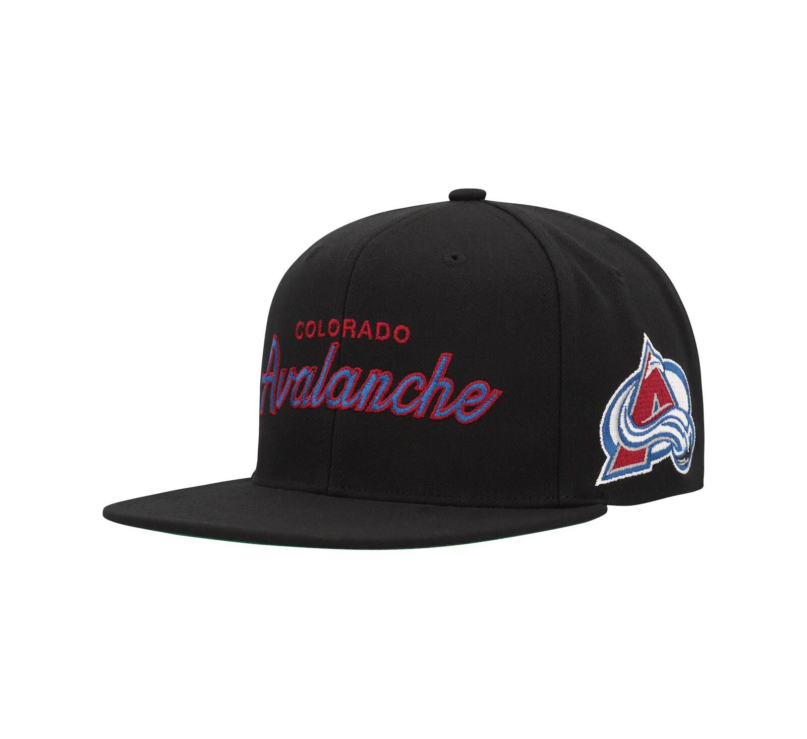 Мужская кепка Mitchell & Ness Black Colorado Avalanche Core Team Script 2.0 Snapback Hat