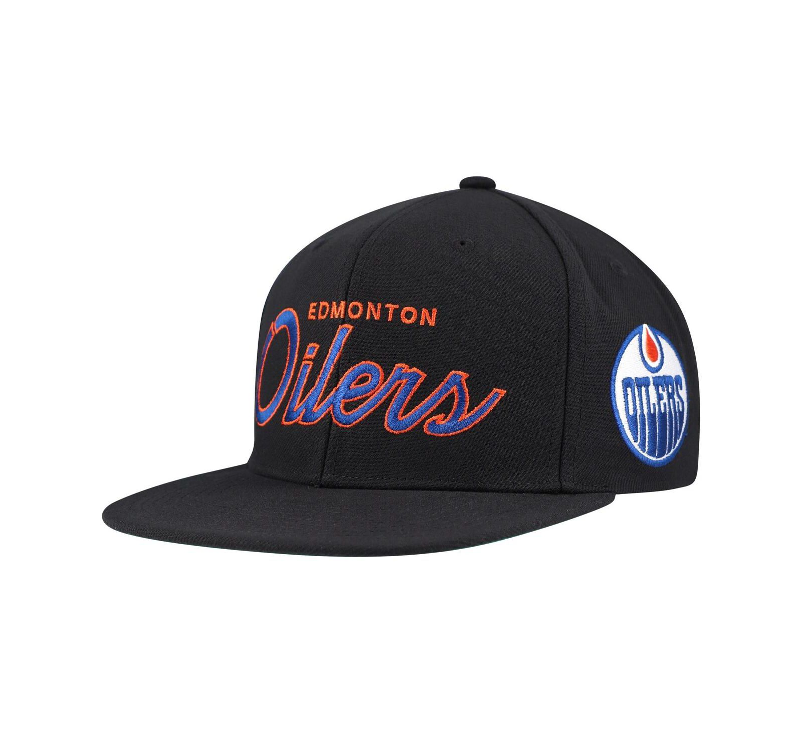 Мужская кепка Mitchell & Ness Edmonton Oilers Core Team Script 2.0 Snapback, черная
