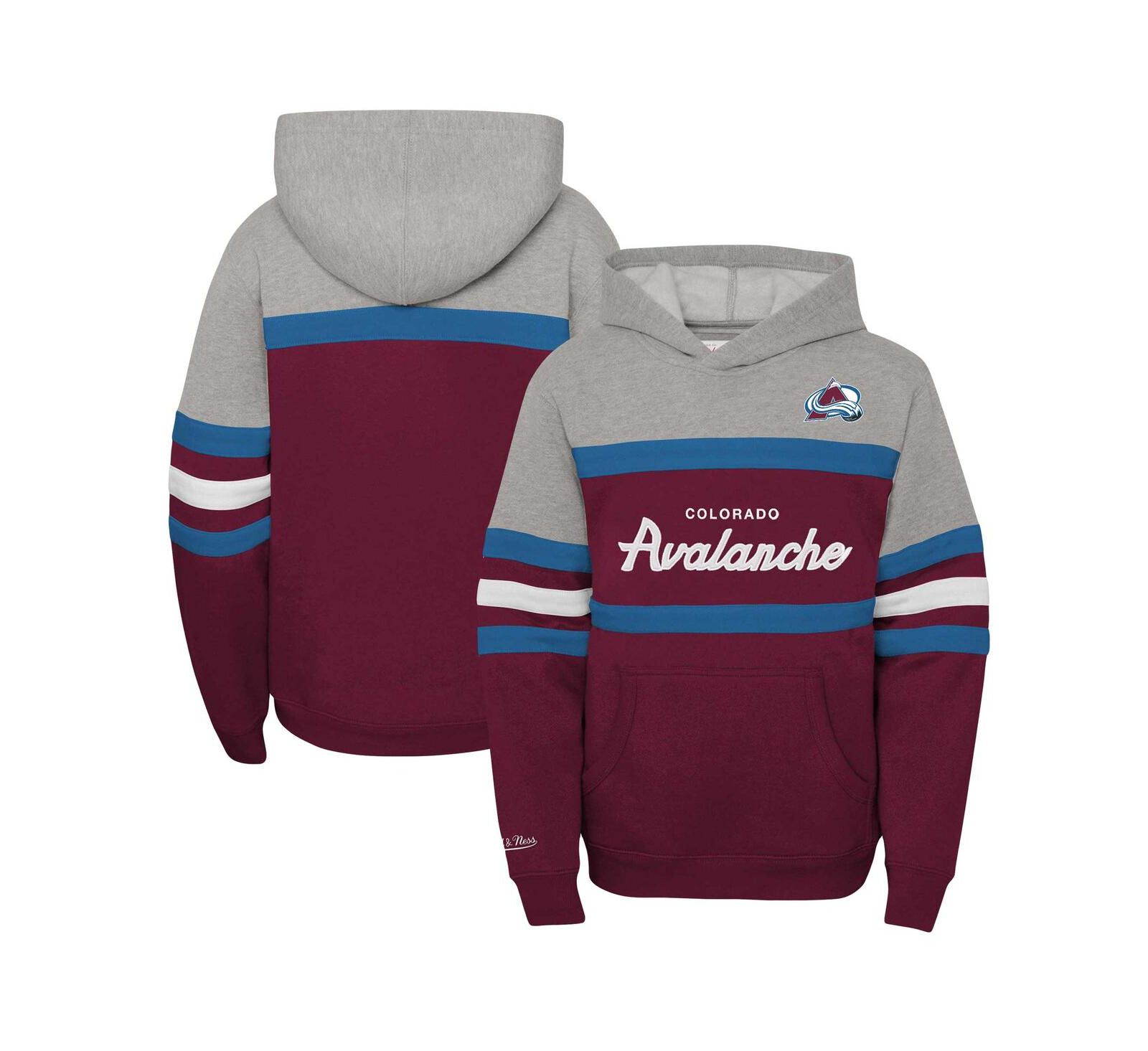 Худи Mitchell & Ness Burgundy Colorado Avalanche, pullover, для мальчиков