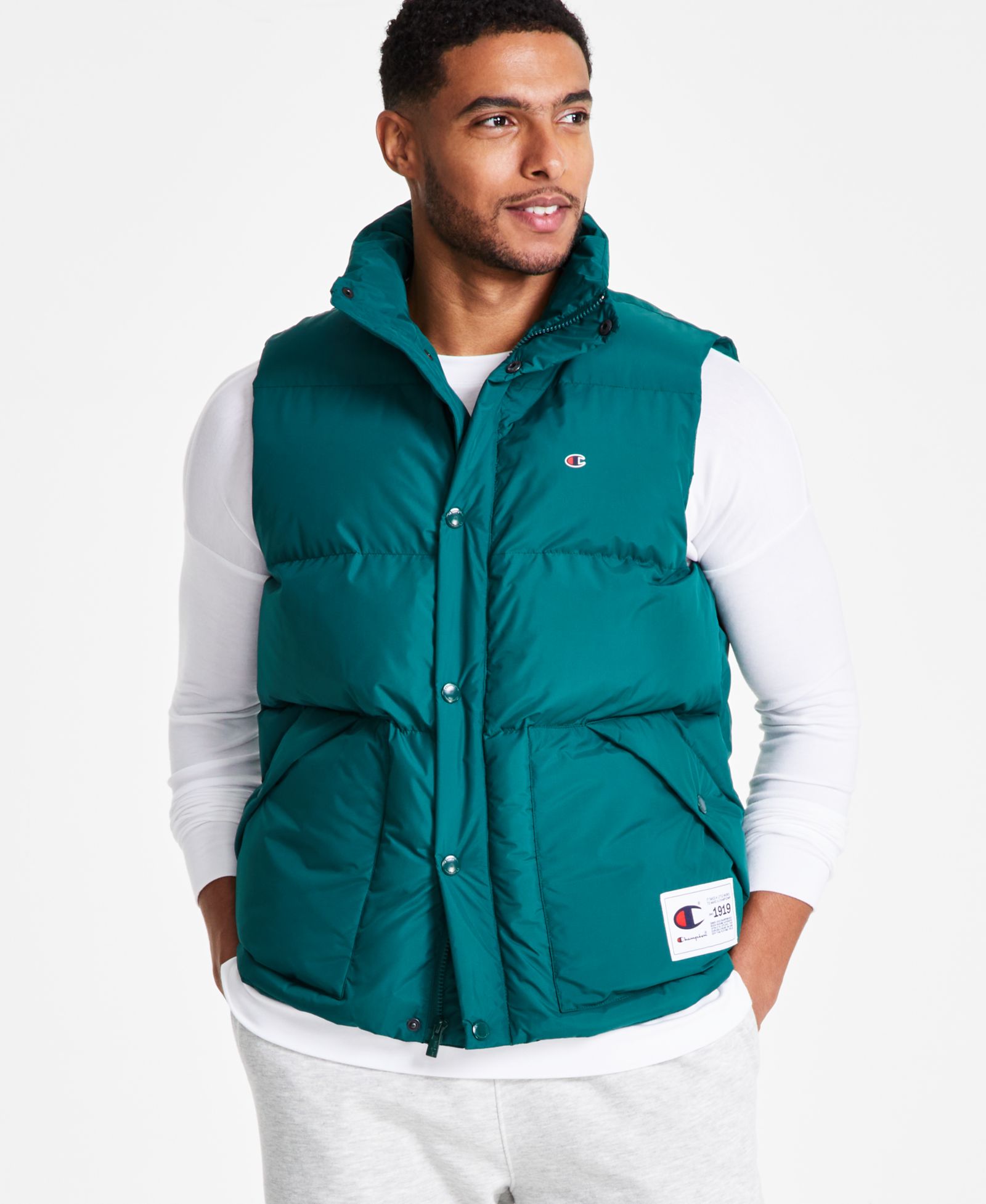 Champion Men's Solid-Color Quilted Puffer Vest