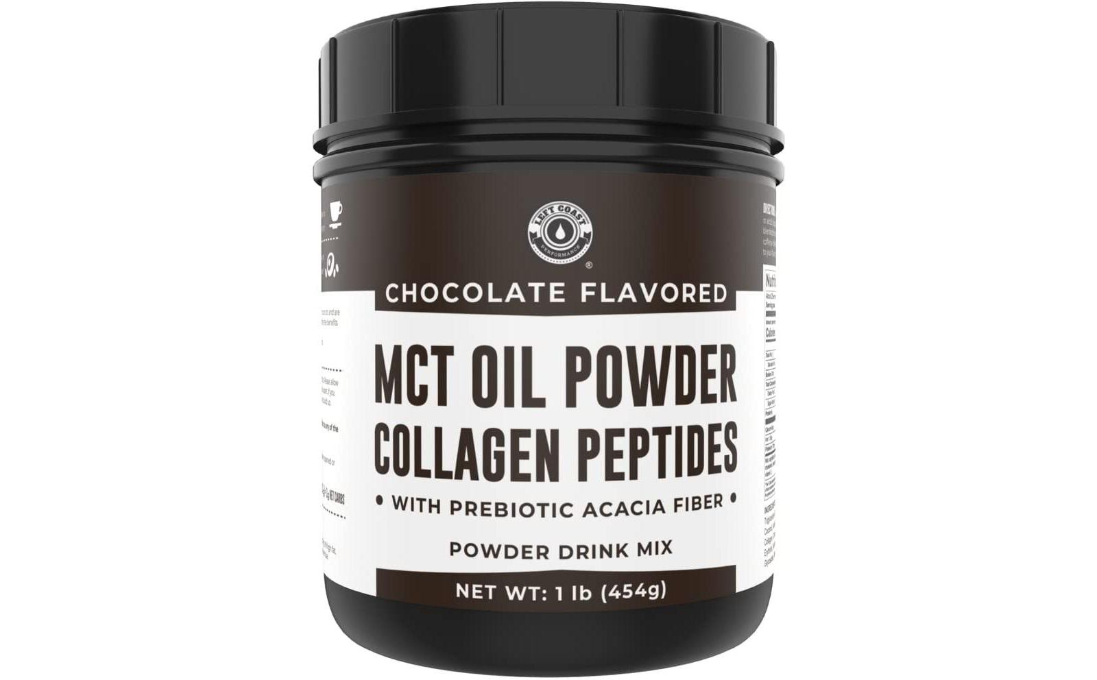 MCT порошок Left Coast Performance Chocolate Keto + Collagen + Prebiotic Acacia Fiber, 16oz